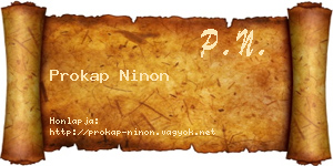 Prokap Ninon névjegykártya